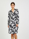 Orsay ORSAY fehér-fekete virágmintás női ruha