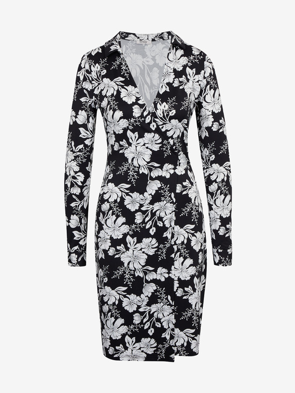 Orsay ORSAY fehér-fekete virágmintás női ruha