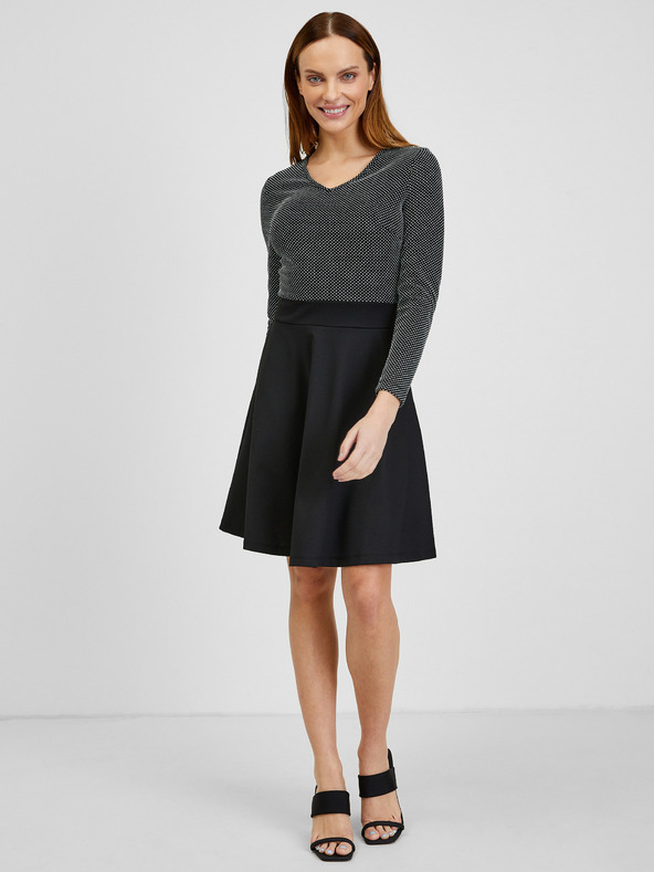 Orsay ORSAY fekete mintás női ruha