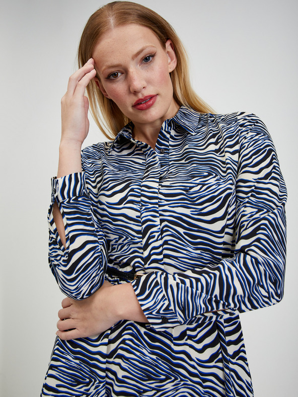 Orsay ORSAY kék -fehér mintás női ruha