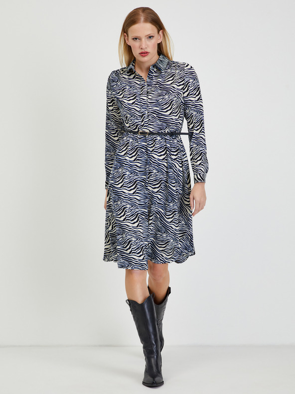 Orsay ORSAY kék -fehér mintás női ruha