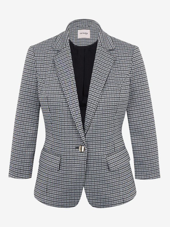 Orsay ORSAY fehér-fekete kockás női blézer