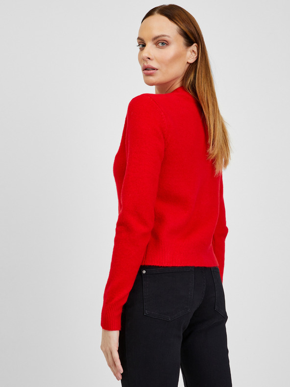 Orsay ORSAY piros gyapjúval kevert anyagú női kardigán