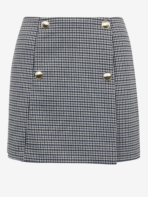 Orsay ORSAY fehér-fekete kockás női szoknya