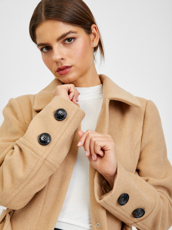 Orsay ORSAY bézs színű gyapjúval kevert anyagú női télikabát