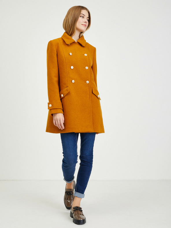 Orsay ORSAY barna gyapjúval kevert anyagú női télikabát