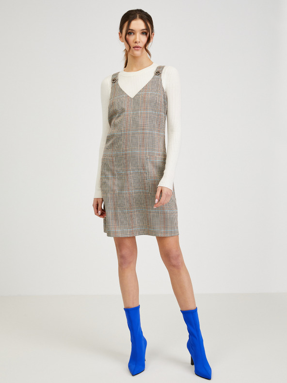 Orsay ORSAY barna kockás női ruha