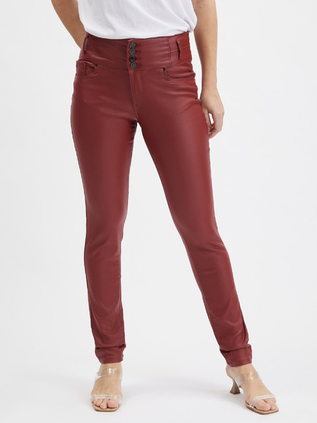 Orsay ORSAY bordó női skinny fit nadrág