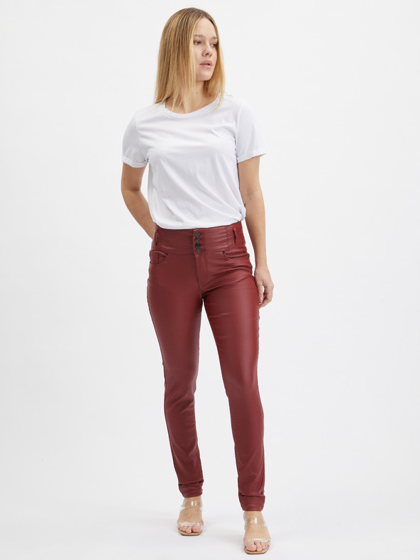Orsay ORSAY bordó női skinny fit nadrág