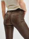 Orsay ORSAY sötétbarna műbőr skinny fit női nadrág