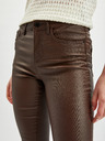 Orsay ORSAY sötétbarna műbőr skinny fit női nadrág