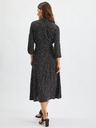 Orsay ORSAY fekete pöttyös női midi ingruha