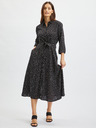 Orsay ORSAY fekete pöttyös női midi ingruha