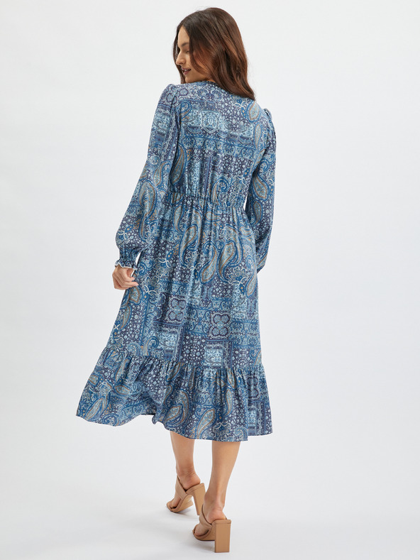 Orsay ORSAY kék mintás női midiruha