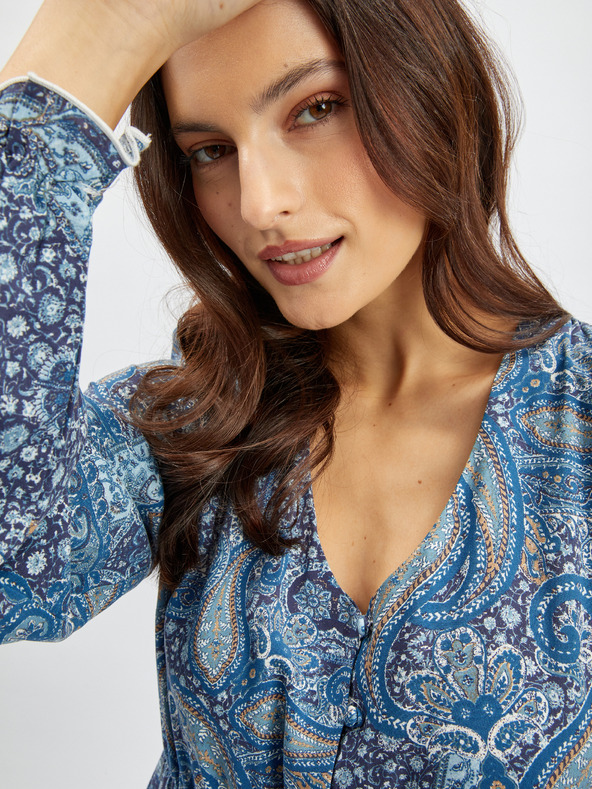 Orsay ORSAY kék mintás női midiruha