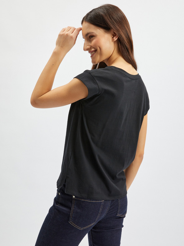 Orsay Fehér-fekete virágmintás póló ORSAY