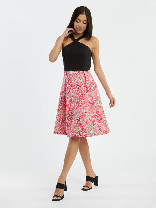 Orsay ORSAY rózsaszín-fekete virágmintás női ruha