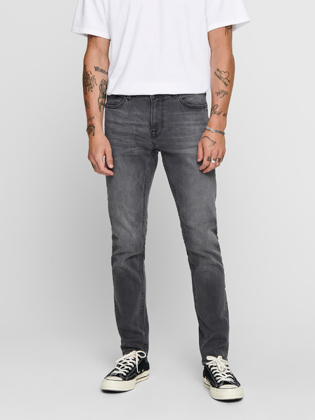 ONLY & SONS Szürke slim fit farmernadrág ONLY & SONS Warp
