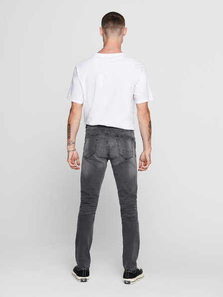 ONLY & SONS Szürke slim fit farmernadrág ONLY & SONS Warp
