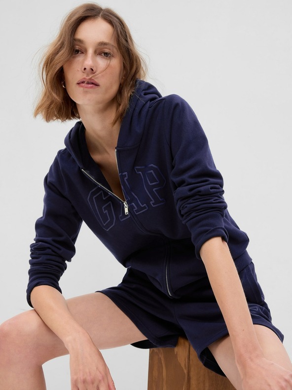 GAP Vintage soft logós zipzáras pulóver GAP