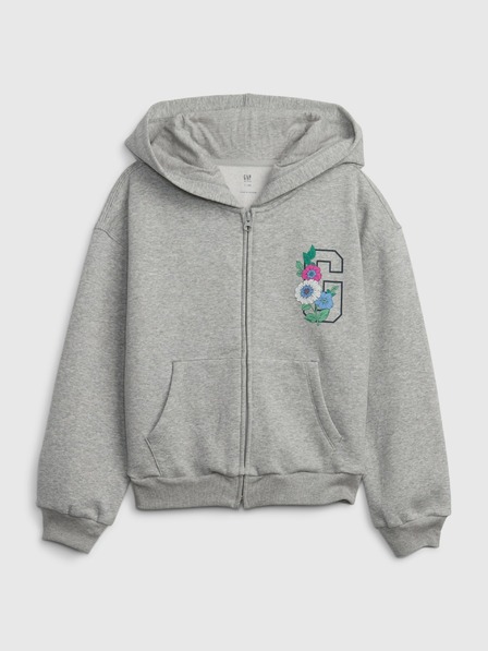 GAP Gyerek pulóver logóval és fleece béléssel GAP