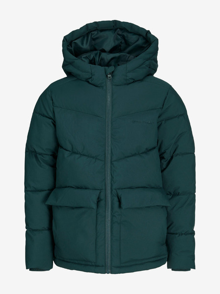 Jack & Jones Jack & Jones Sterbo sötétzöld fiúk steppelt télikabátja