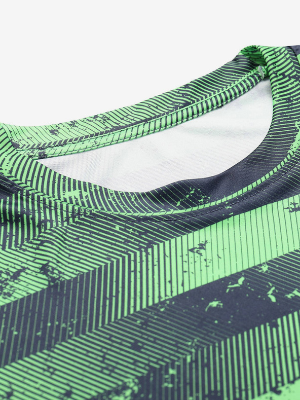 ALPINE PRO Zöld férfi mintás, funkcionális póló ALPINE PRO QUATR