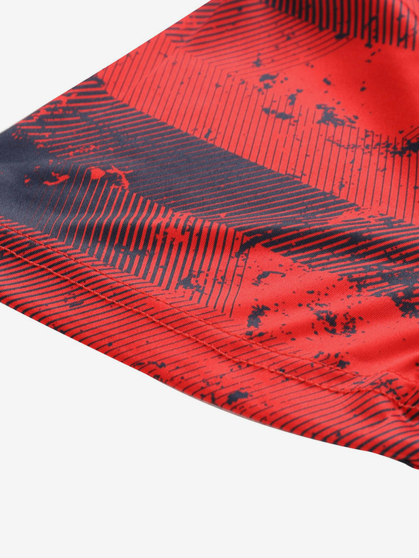 ALPINE PRO Piros férfi mintás, funkcionális póló ALPINE PRO QUATR