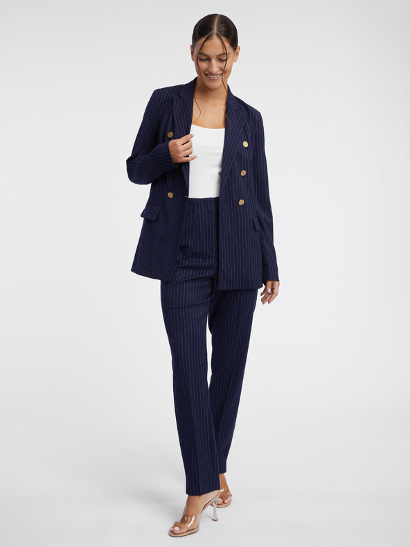 Orsay ORSAY Sötétkék női csíkos nadrág