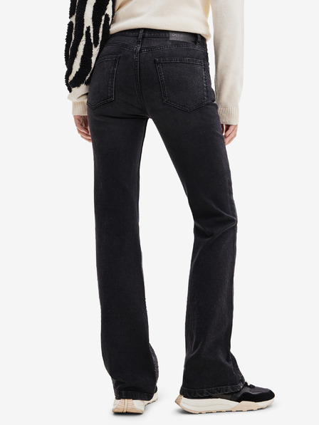 Desigual Fekete, női tűrt farmer Desigual Rem