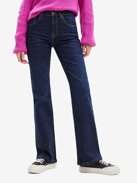 Desigual Sötétkék női tűzött szabású farmer Desigual Rem