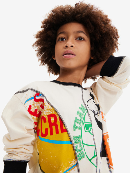 Desigual Desigual Roy krémszínű fiú hosszú ujjú póló fiúknak