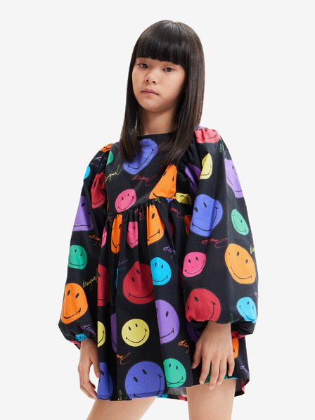Desigual Desigual Alexa fekete lány mintás ruha Desigual Alexa fekete lány ruhája