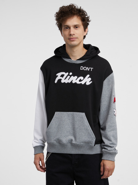 Puma Szürke és fekete férfi Puma kapucnis pulóver
