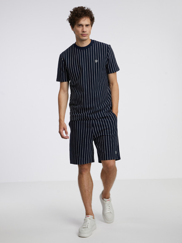 Tom Tailor Denim Sötétkék férfi csíkos póló Tom Tailor Denim