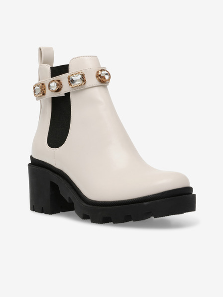 Steve Madden Krémszínű női Steve Madden Amulet Magassarkú bokacipő