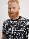 Versace Jeans Couture Fekete férfi mintás póló Versace Jeans Couture