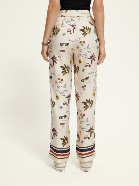 Scotch & Soda Krém színű női mintás nadrág Scotch & Soda