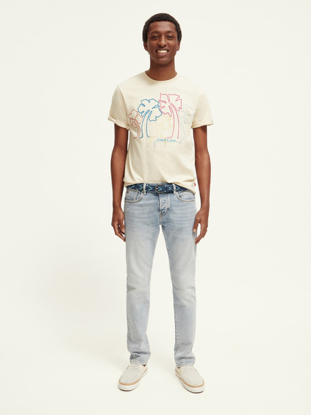 Scotch & Soda Sötétkék férfi bőröv Scotch & Soda