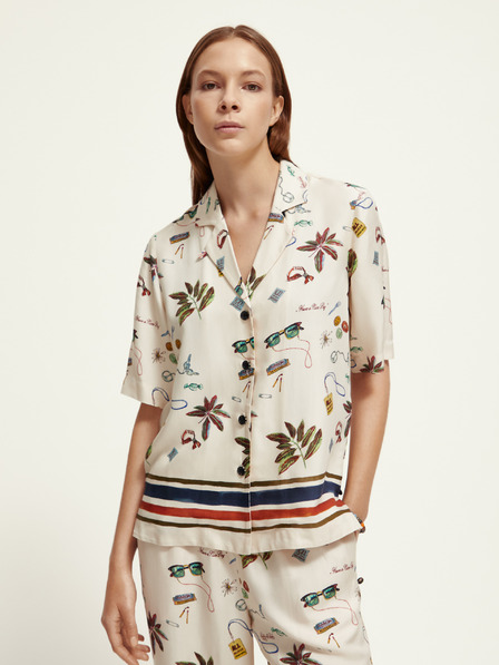 Scotch & Soda Krémszínű női mintás ing Scotch & Soda Scotch & Soda
