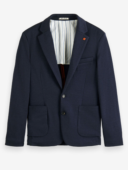 Scotch & Soda Sötétkék férfi Scotch & Soda Unconstructed gyapjú blézer