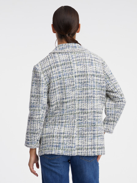 Orsay ORSAY kék és krémszínű női tweed kabát