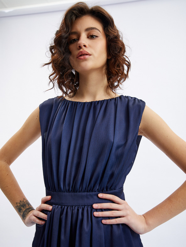 Orsay ORSAY sötét kék női virágmintás ruha