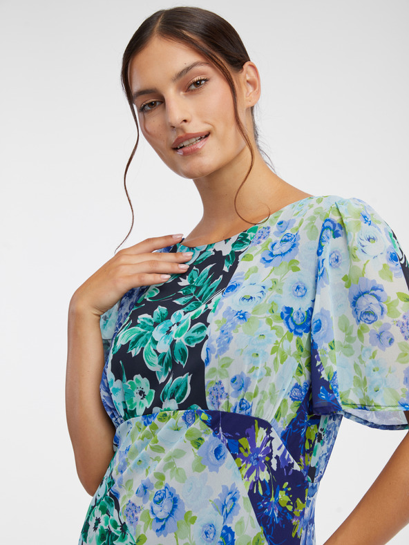Orsay ORSAY kék női virágos midi ruha