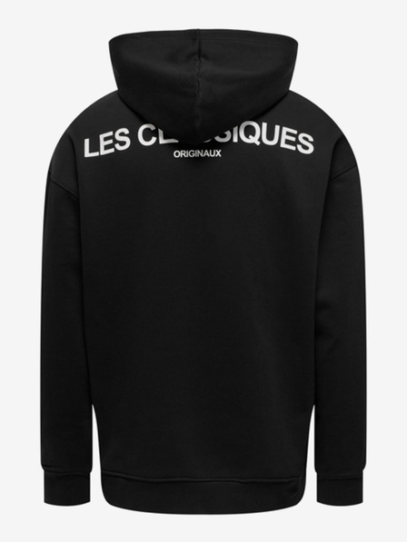ONLY & SONS Fekete férfi kapucnis pulóver ONLY & SONS Les