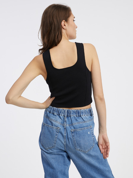 Noisy May Fekete női gyapjúkeverékből készült kötött crop top Noisy May Haisley