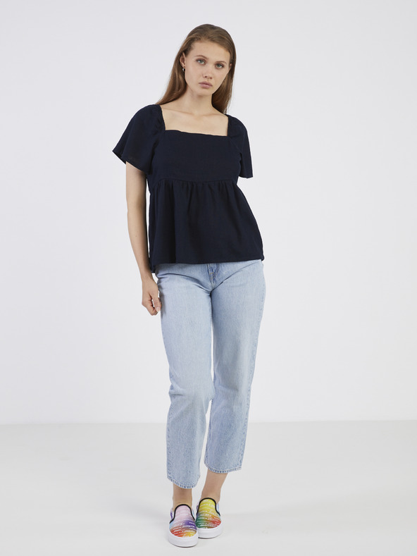 Jacqueline de Yong Sötétkék női vászontop JDY Say Say