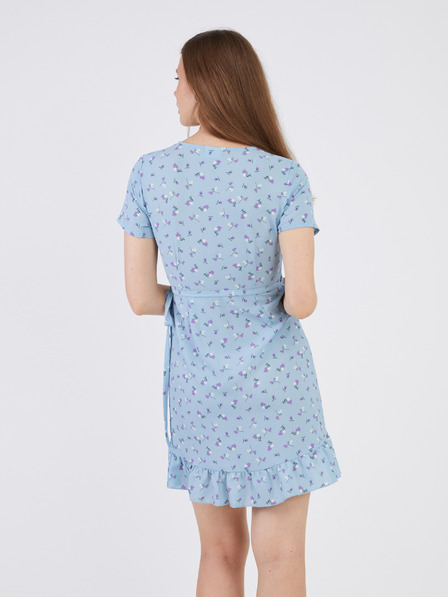 Noisy May Világoskék női virágos wrap ruha Noisy May Clara Clara