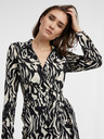 Jacqueline de Yong Krém és fekete JDY Piper női wrap midi ruha JDY Piper női wrap midi ruha
