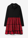 Desigual Piros-fekete női kockás ruha Desigual Harryst